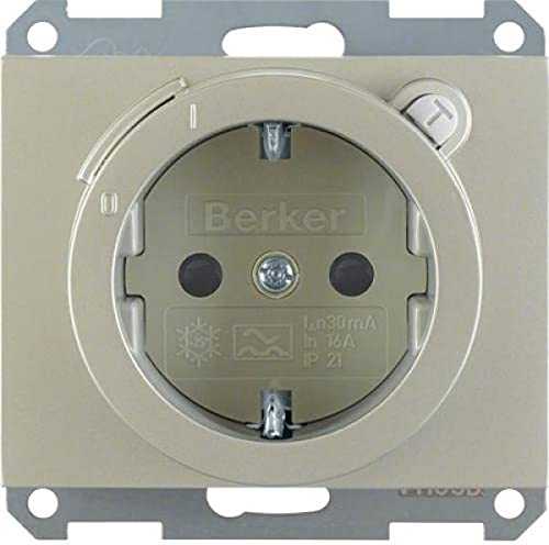Berker 47087004 Steckdose SCHUKO mit FI-Schutzschalter u. erh.BS K.5 edelstahl, lackiert Mesch Shop Berker 47087004 Steckdose SCHUKO mit FI-Schutzschalter u. erh.BS K.5 edelstahl, lackiert Mesch Shop